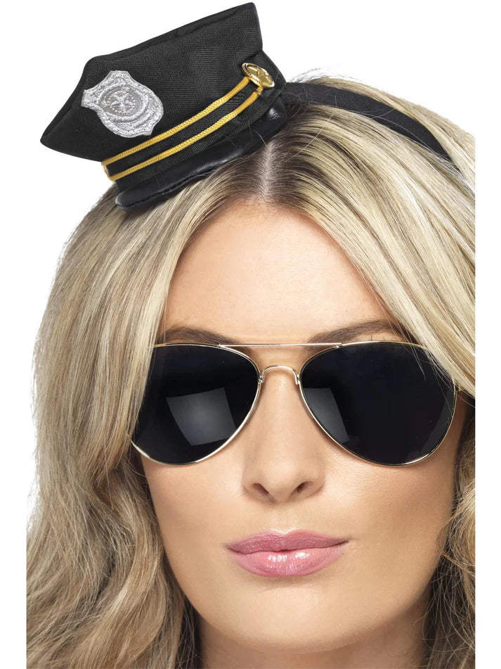 Mini Police Cap Black — Red Fox Party Supplies