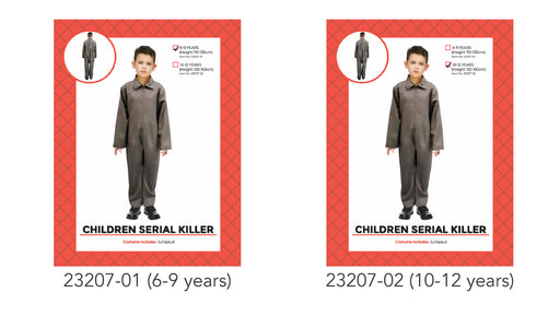 Children's Serial Killer Costume 10-12 Years