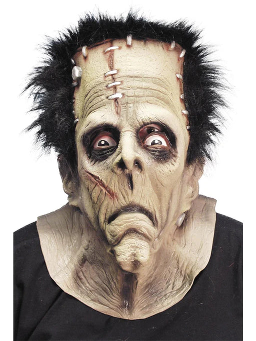 Monster Mask, Brown, Overhead with Hair, Latex