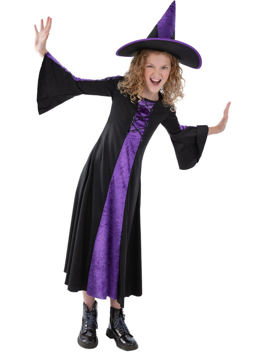 Bewitched  Children's Costume, Black and Purple Size 4-6