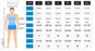 Supplier male costume sizing chart showing sizes S to 3XL; XL corresponds to UK 46–48 and Euro 56–58.