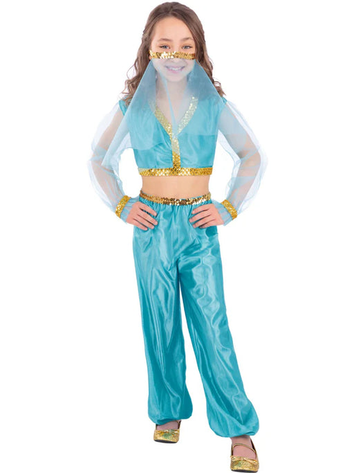 Arabian Princess Costume, Blue  10-12 Years