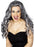 Renaissance Vamp Wig, Black & White Long & Curly