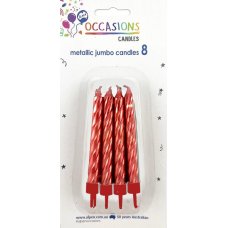 Metallic Red Jumbo Candles