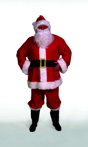 Deluxe Santa Suit – 10-Piece Boxed Costume Set with Wig & Beard