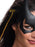Batgirl Beauty Accessory Kit - model wearing black Batgirl eyemask with bat horns and DC Comics Batgirl branding, officially licensed DC Comics product
