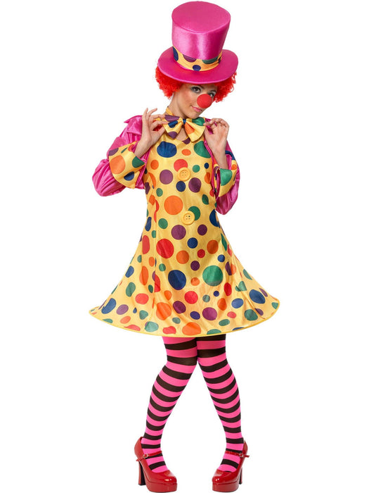 Clown Lady Costume, Multi-Coloured