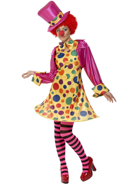Clown Lady Costume, Multi-Coloured