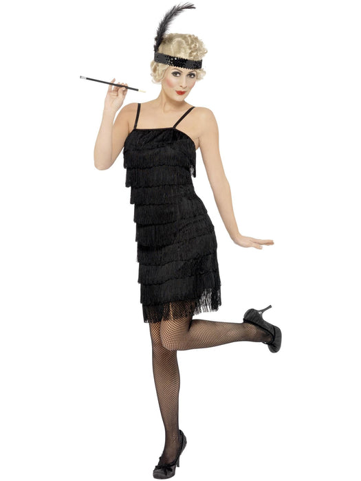Deluxe Fringe Black Flapper Costume