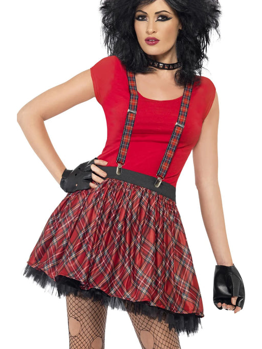 Punk Kit, Tartan, with Tutu, Braces and Fingerless Gloves