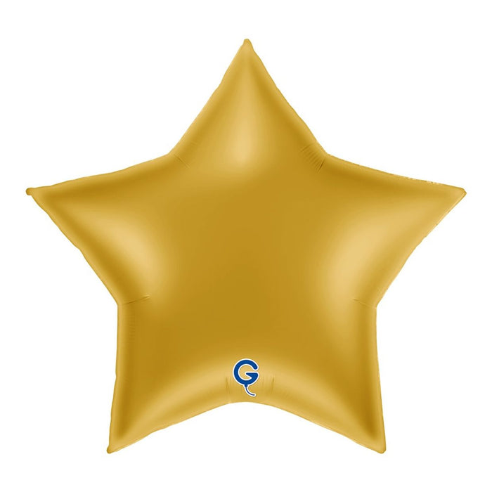 Gold Solid Star Foil Balloon 91cm