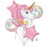Foil Balloon Bouquet Kit Magical Unicorn 5 Foil Balloons