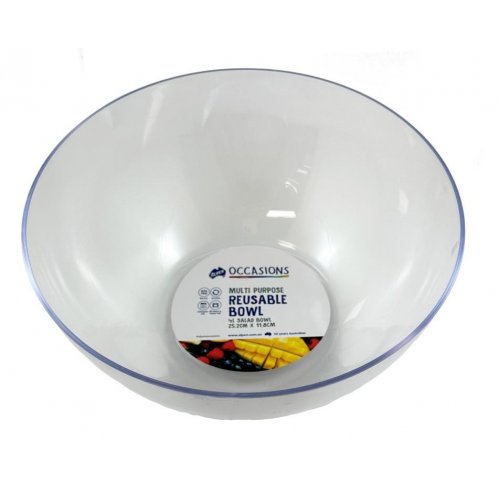 Reusable 4L Bowl 25.2x11.8cm Clear