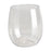 Clear Plastic Stemless Wine Glass 350ml Pack 6