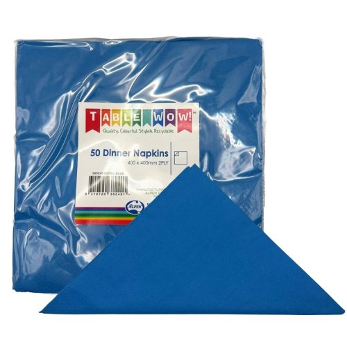 Dinner Napkin Pack 50 - Royal Blue 400x400 2ply