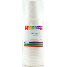 Plastic Cups 20 Pack - White