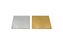 Gold and silver 200mm square FSC cake boards for cake decorating, pack of 3