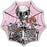 Floral Skulls 8 X 21.2cm (8.35") Foil Stamped Spiderweb Shaped Paper Plates