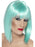 Glam Wig, Neon Aqua Short, Blunt with Fringe