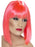Glam Wig, Neon Pink Short, Blunt with Fringe