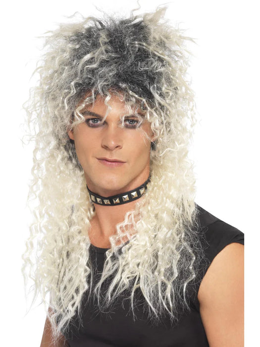 Hard Rocker Wig, Long Tousled Blonde & Black