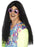 Hippy Wig, Long with Centre Parting Black