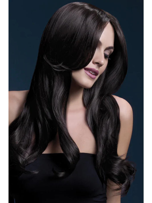 Fever Khloe Brown Wig, Long Wave with Centre Parting, 56cm/22in