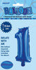 Royal Blue "1" Numeral Foil Balloon 35cm