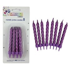 Metallic Purple Jumbo Candles