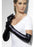 Black Wet Look Gloves - Adult
