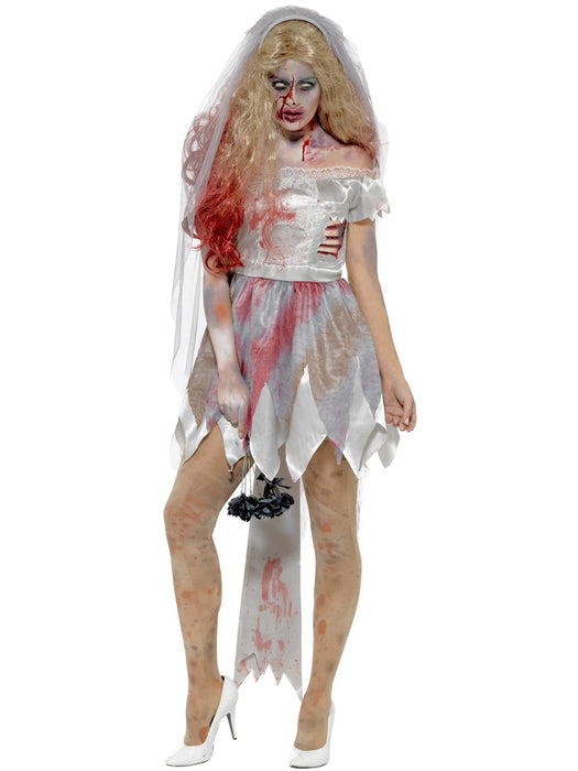 Adult Deluxe Zombie Bride Costume Large