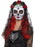 Day of the Dead Senorita Mask, Full Face, Red & Black