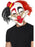 Creepy Clown Mask, Black & Red Latex, Full Overhead
