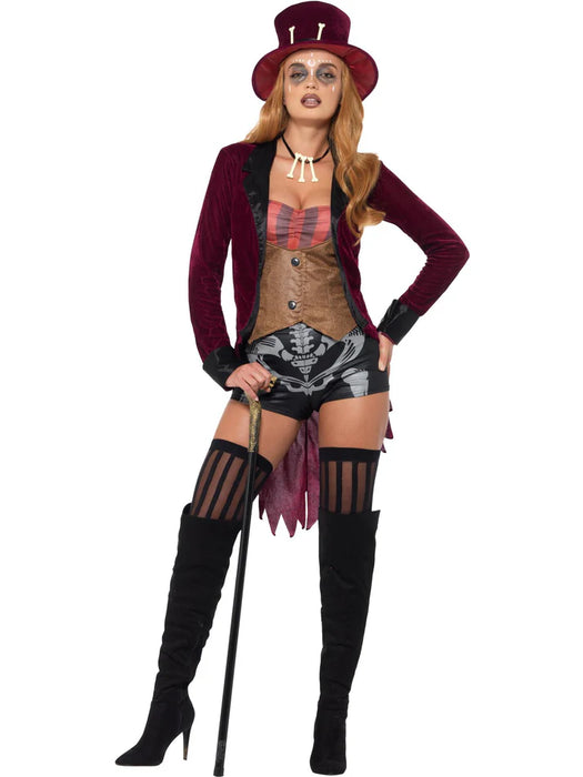 Fever Voodoo Costume, Black & Red Adult Medium 12-14