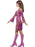 Side view of the women's Hippie Chick mini dress, showing its psychedelic print and wide trumpet sleeves.
