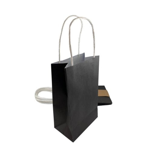 Paper Party Bags Black 5 Pk