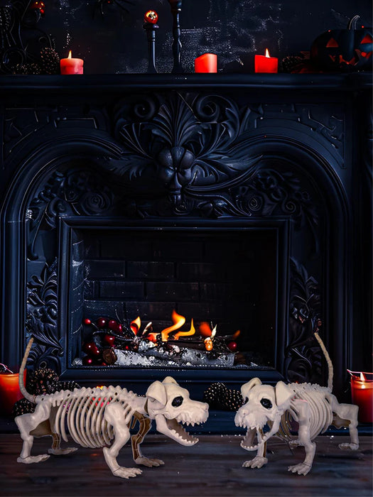 Daschund Dog Skeleton Prop, Natural