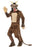 Beast Krampus Demon Mask, Brown, Latex, Overhead, with Hair & Horns