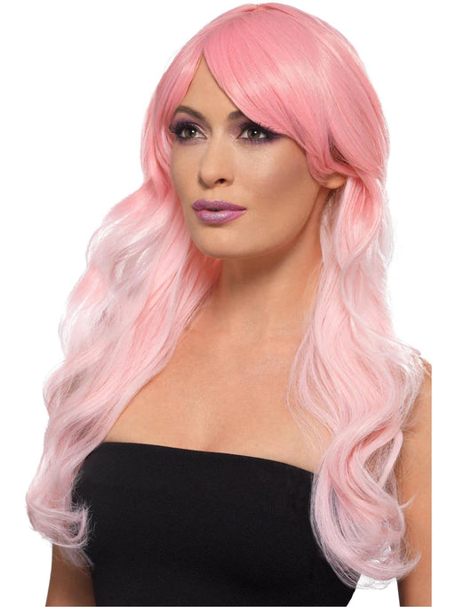 Fashion Ombre Long Wig Pink Extra Long, Multi-Colour, Heat Resistant/ Styleable