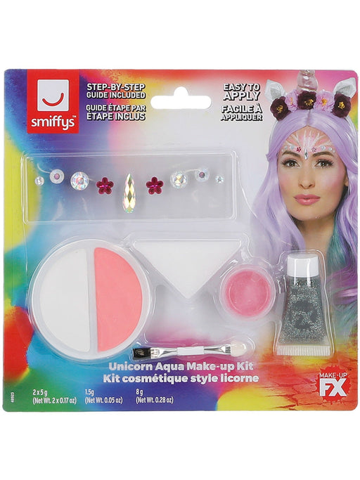 Smiffys Make-Up FX, Unicorn Kit, Aqua, Multi-Colour