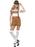 Sexy Bavarian Beer Girl Costume, Brown Large 16-18
