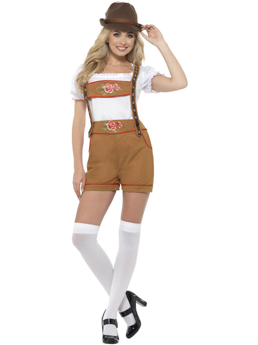 Sexy Bavarian Beer Girl Costume, Brown Large 16-18