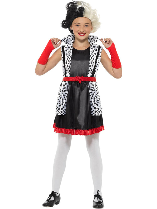 Evil Little Madame Costume, Black & White Children's Medium 7-8