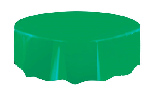Plastic Table Cover Round - Emerald Green