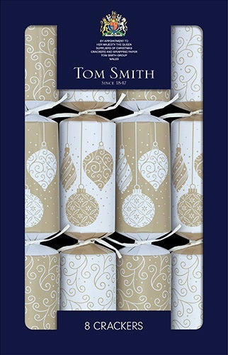 Tom Smith 8 Pack Traditional Gold Crackers/ Bon Bons 8"x 12"