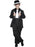Zoot Suit Costume, Black, with Jacket, Trousers & Braces - Large 10-12 Years