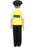 Police Boy Costume, Black, with Top, Trousers, Hat & Radio Set 7-9 Years