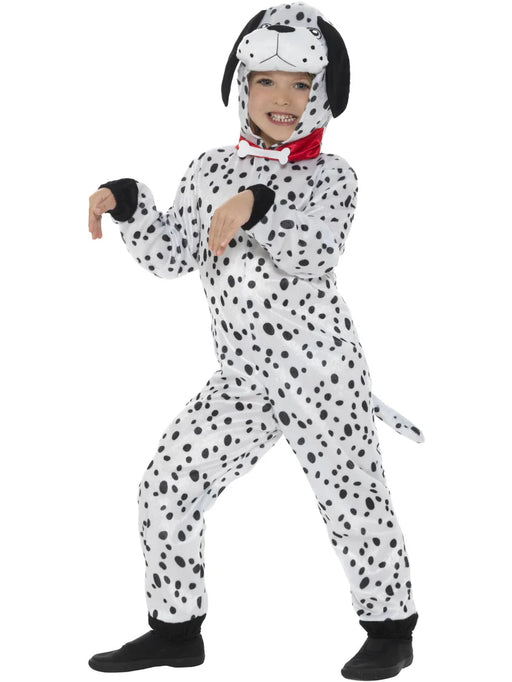Dalmatian Costume, Black & White, with Hooded Jumpsuit & Tail - 4-6 Years