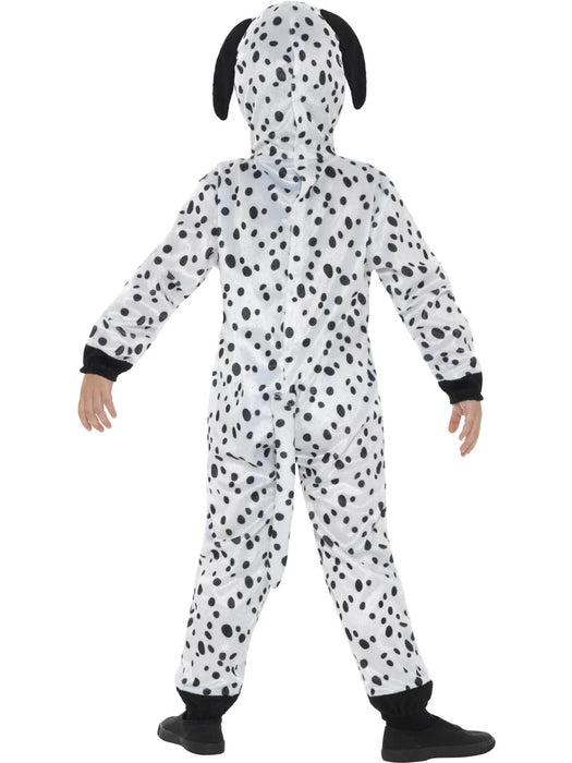 Dalmatian Costume, Black & White, with Hooded Jumpsuit & Tail - 4-6 Years