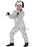 Dalmatian Costume, Black & White, with Hooded Jumpsuit & Tail - 4-6 Years